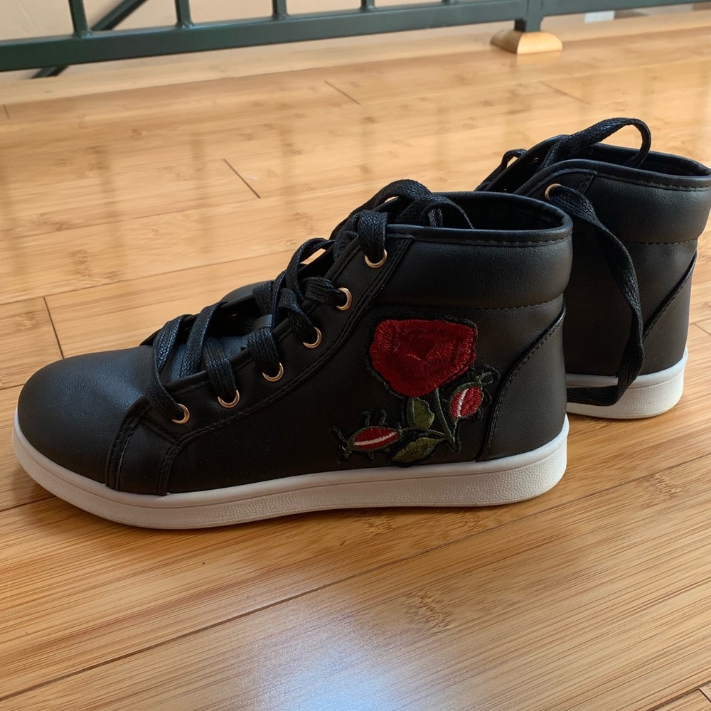 Floral Embroidered Hi-Tops